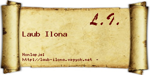 Laub Ilona névjegykártya